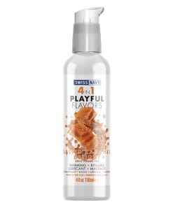 Swiss Navy 4 in 1 Playful Flavors - 4 oz Salted Caramel Delight