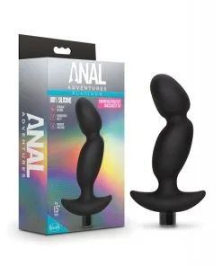 Blush Anal Adventures Platinum Silicone Vibrating Prostate Massager 04 - Black