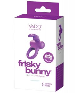 VeDO Frisky Bunny Rechargeable Vibrating Ring - Perfectly Purple