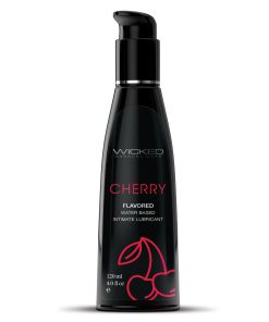Wicked Sensual Care Aqua Water Based Lubricant - 4 oz Cherry