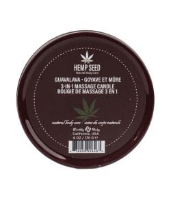 Earthly Body Suntouched Hemp Candle - 6 oz Round Tin Guavalava