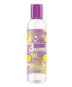 ID 3some 3 in 1 Lubricant - 4 oz Passion Fruit