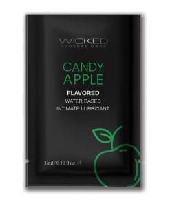 Wicked Sensual Care Aqua Waterbased Lubricant - .1 oz Candy Apple