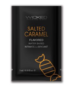 Wicked Sensual Care Aqua Waterbased Lubricant - .1 oz Salted Caramel