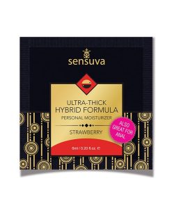 Sensuva Ultra Thick Hybrid Personal Moisturizer Single Use Packet - 6 ml Strawberry