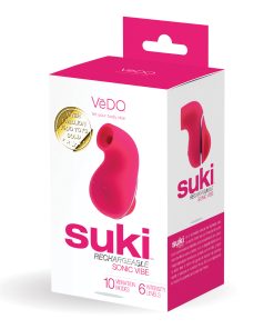 VeDO Suki Rechargeable Vibrating Sucker - Foxy Pink