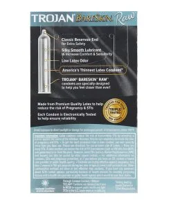 Trojan BareSkin Raw Condoms - Pack of 10