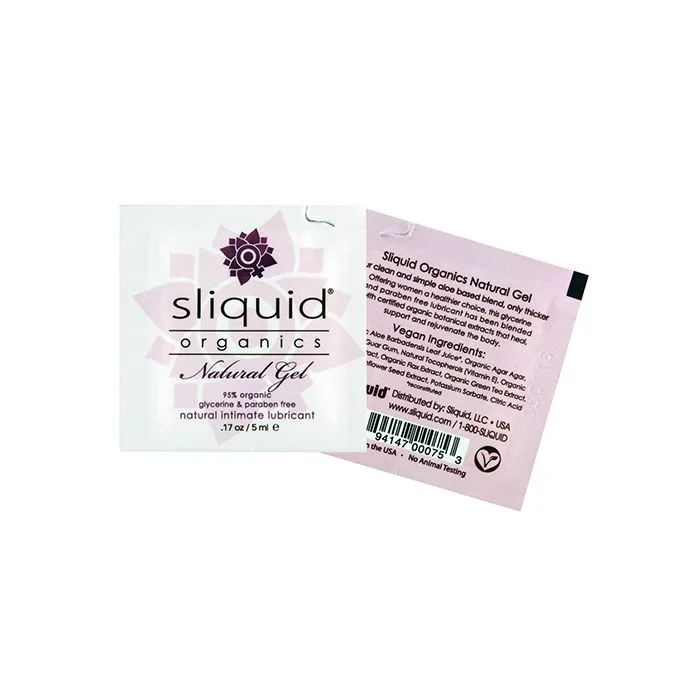Sliquid Organics Natural Lubricating Gel - .17 oz Pillow