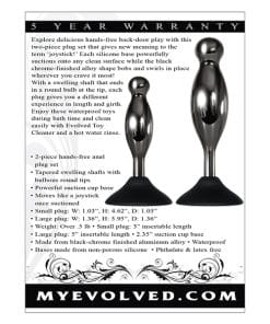 Evolved Joy Sticks 2 pc Plug Set - Black/Chrome