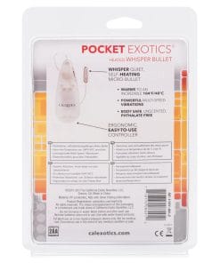 Pocket Exotics Heated Whisper Bullet - Silver