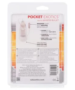 Pocket Exotics Heated Whisper Bullet - Silver