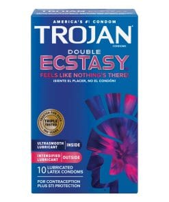 Trojan Double Ecstasy Condoms - Box of 10