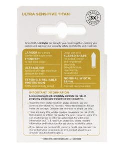 Lifestyles Ultra Sensitive Titan Condoms - Pack of 3