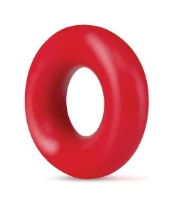 Alternative view of Blush Stay Hard Donut Rings - Red Pack of 2