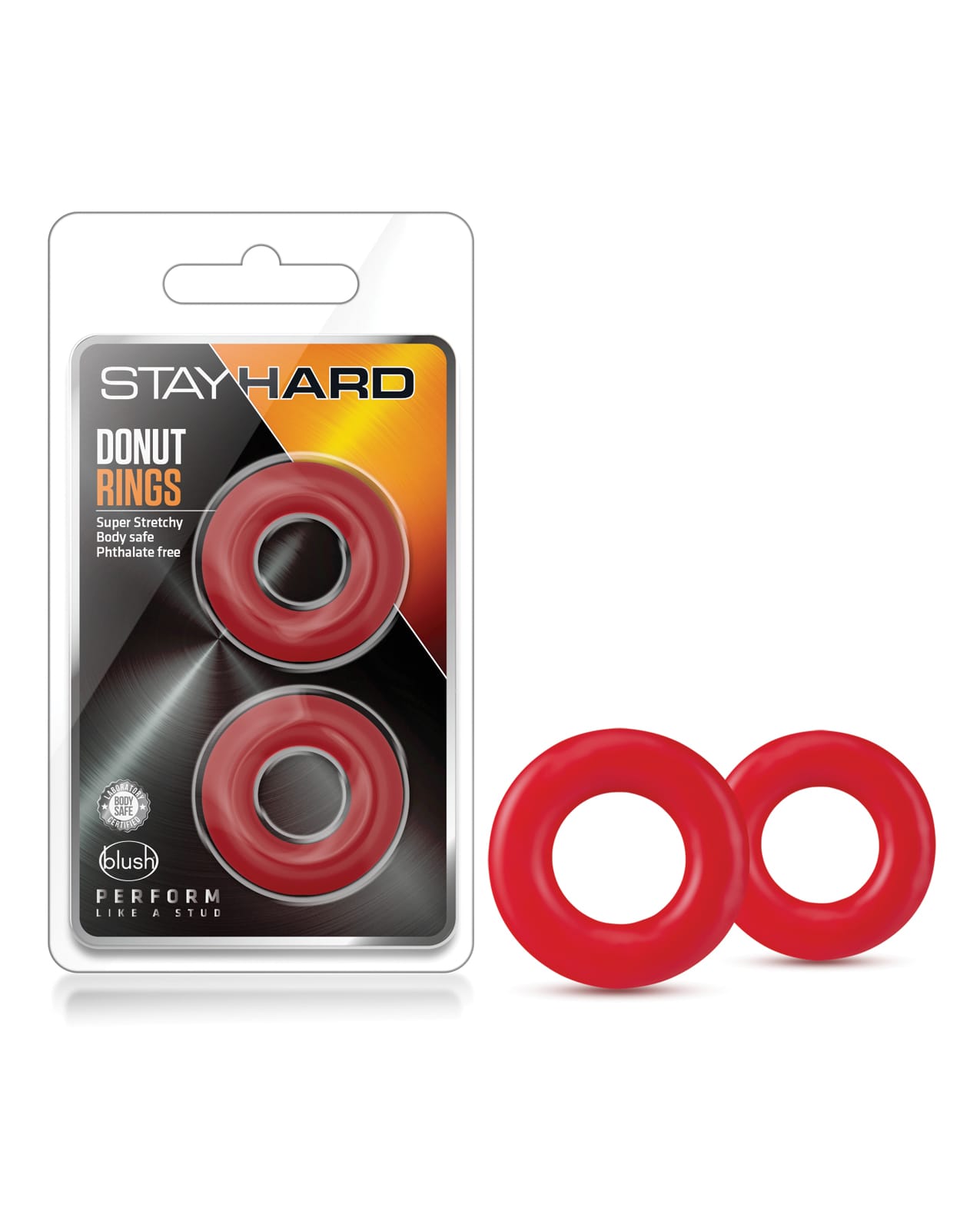 Blush Stay Hard Donut Rings - Red Pack of 2 - Image 3