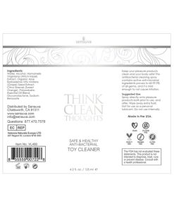 Alternative view of Sensuva Think Clean Thoughts Toy Cleaner - 4.2 oz