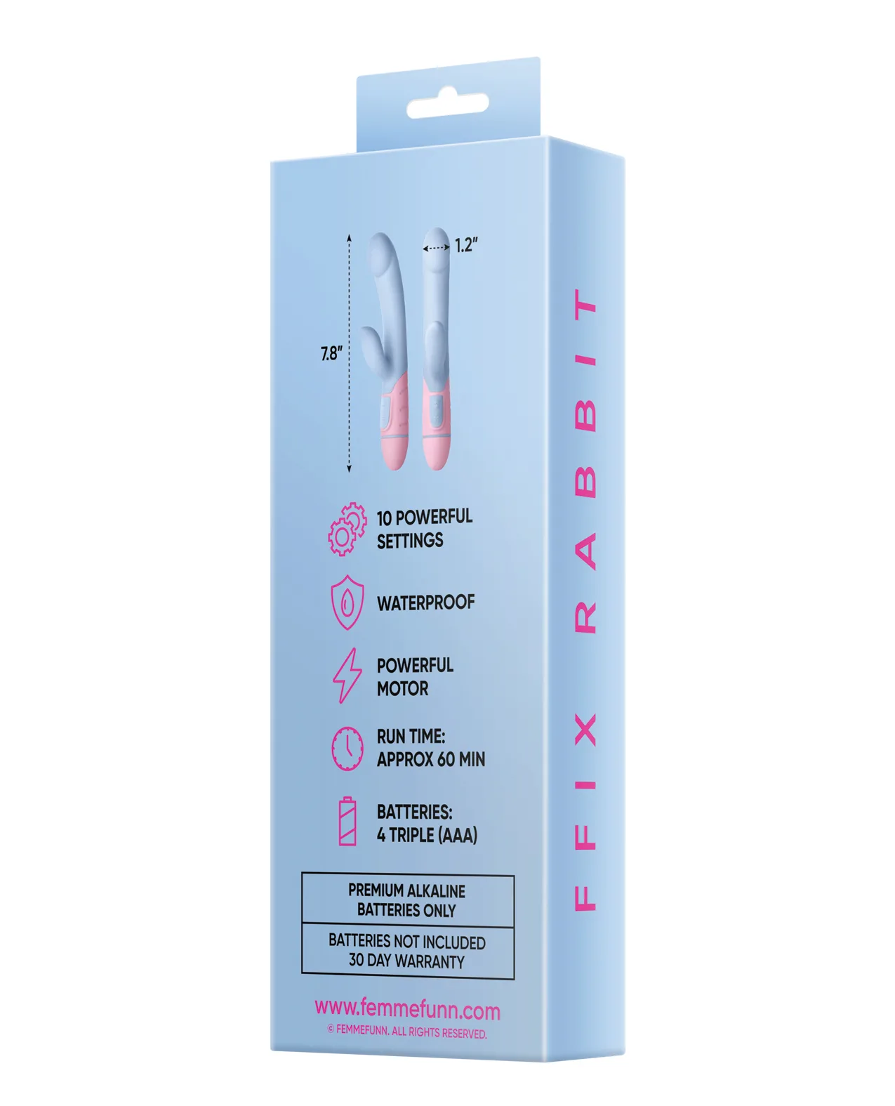 Femme Funn Ffix Rabbit - Blue/Pink - Image 4