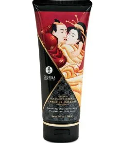 Alternative view of Shunga Kissable Massage Cream - 7 oz Sparkling Strawberry Wine