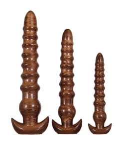 Alternative view of Evolved Twisted Love 3 pc Plug Set - Gold