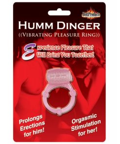 Alternative view of Humm Dinger Vibrating Cockring - Magenta