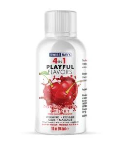 Swiss Navy 4 in 1 Playful Flavors Poppin Wild Cherry - 1 oz