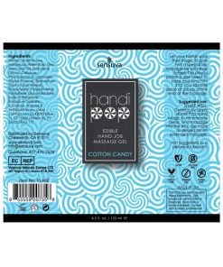 Alternative view of Handipop Hand Job Massage Gel - 4.2 oz Bottle Cotton Candy