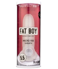 Perfect Fit Fat Boy Micro Ribbed Sheath 5.5" - Clear