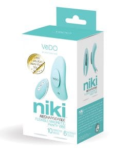 Alternative view of VeDO Niki Rechargeable Panty Vibe - Tease Me Turquoise