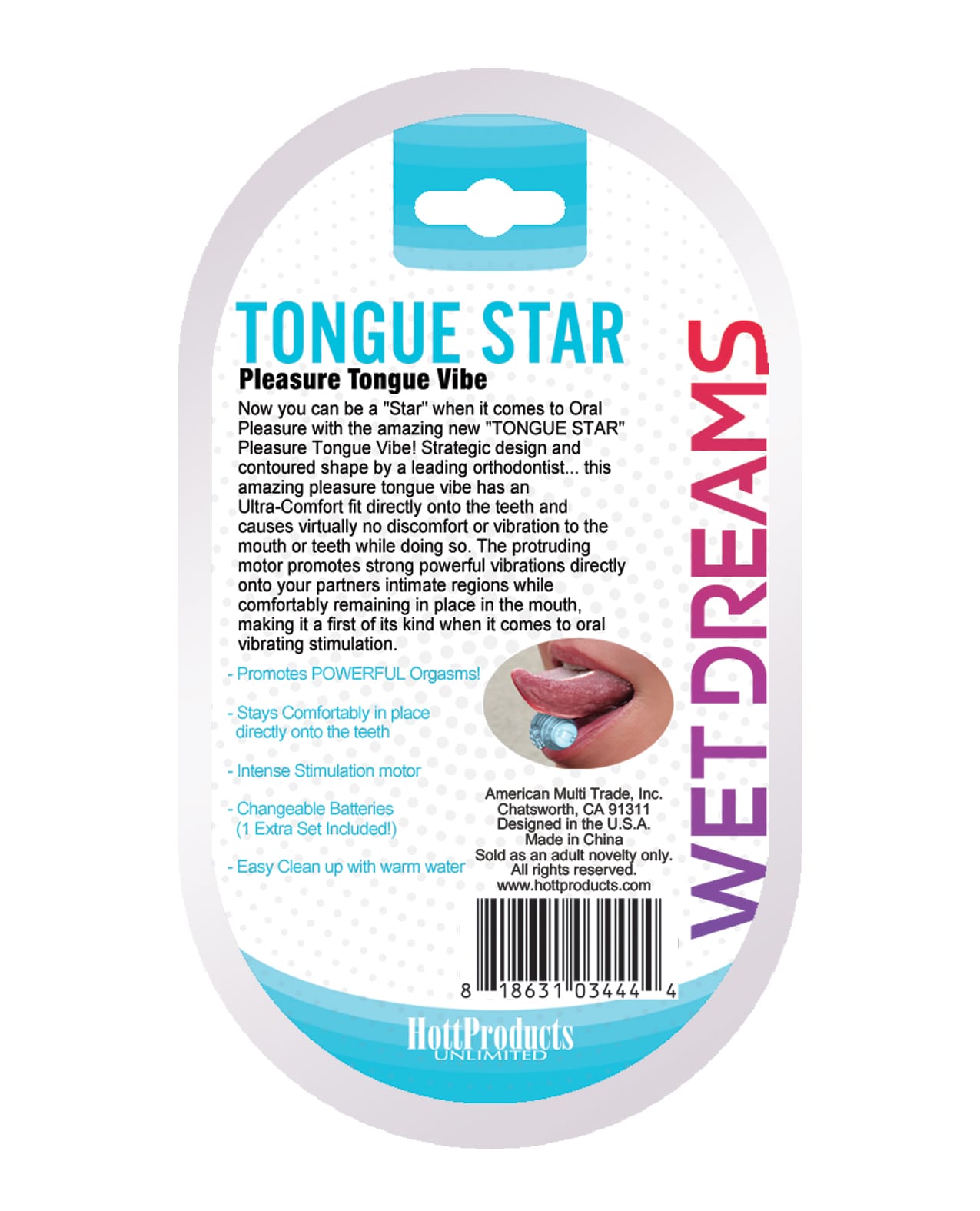 Wet Dreams Tongue Star Vibe - Blue - Image 2