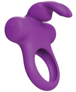 Alternative view of VeDO Frisky Bunny Rechargeable Vibrating Ring - Perfectly Purple