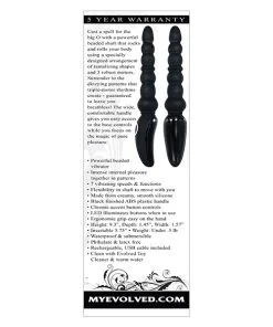 Alternative view of Evolved Magic Stick Beaded Vibrator - Black