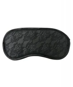 Alternative view of Sincerely Lace Blindfold - Black