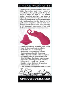 Evolved Frisky Finger Rechargeable Bullet - Burgundy