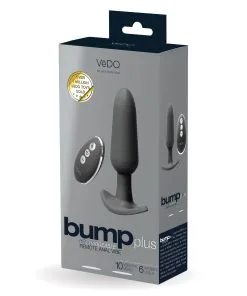 Alternative view of VeDO Bump Plus Rechargeable Remote Control Anal Vibe - Just Black