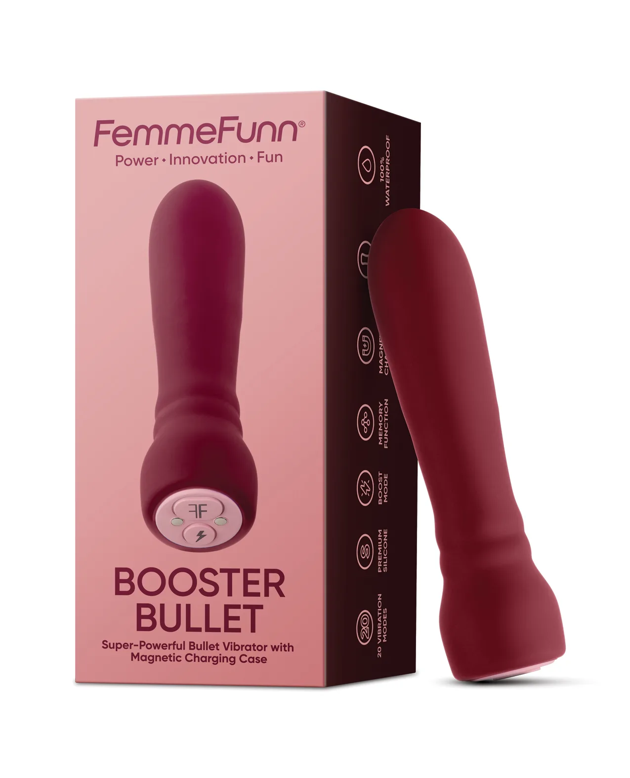 Femme Funn Booster Bullet - Maroon - Image 3