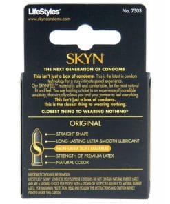 Alternative view of Lifestyles SKYN Original Condoms - Box of 3
