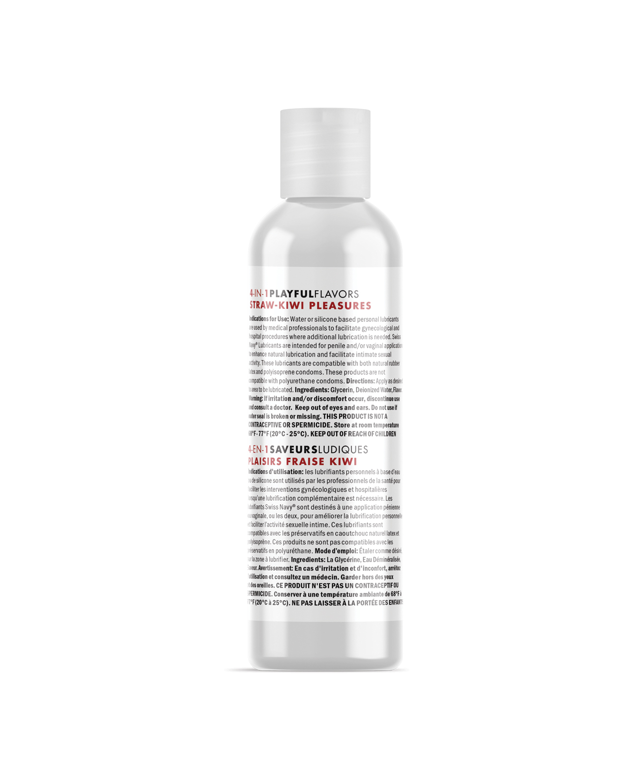 Swiss Navy 4 in 1 Playful Flavors Strawberry Kiwi Pleasure - 1 oz - Image 2