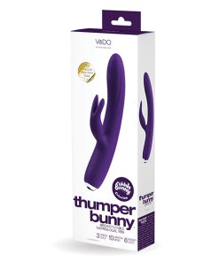 Alternative view of VeDO Thumper Bunny Rechargeable Dual Vibe - Deep Purple