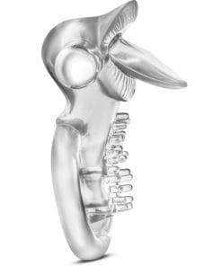 Alternative view of Blush Stay Hard Vibrating Tongue Ring - 10 Function Clear