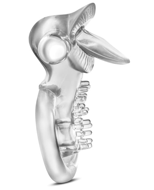 Blush Stay Hard Vibrating Tongue Ring - 10 Function Clear - Image 2