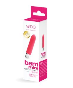 Alternative view of VeDO Bam Mini Rechargeable Bullet Vibe - Foxy Pink
