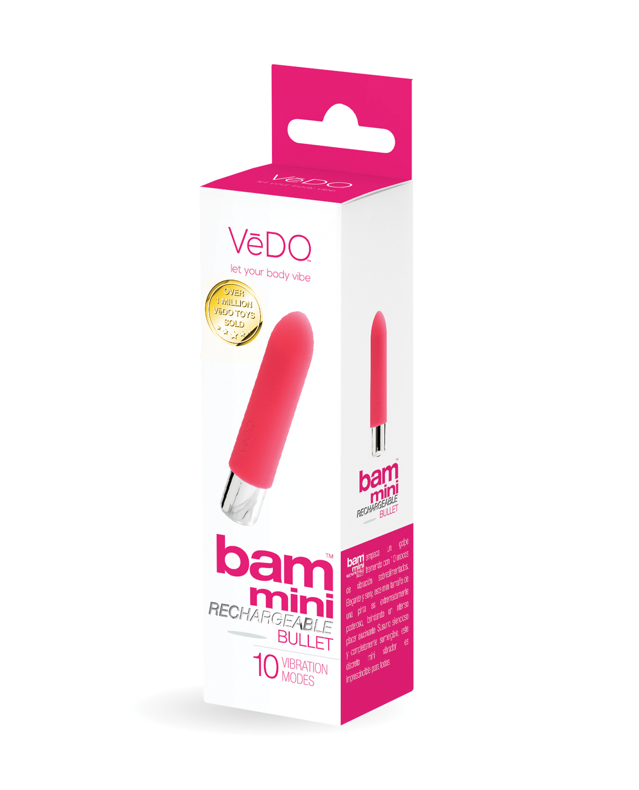 VeDO Bam Mini Rechargeable Bullet Vibe - Foxy Pink - Image 2