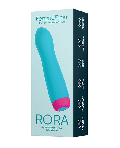 Femme Funn Rora Rotating Bullet - Turquoise - Image 2