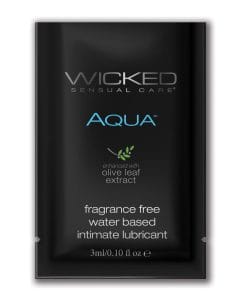 Alternative view of Wicked Sensual Care Aqua Waterbased Lubricant - .1 oz Fragrance Free