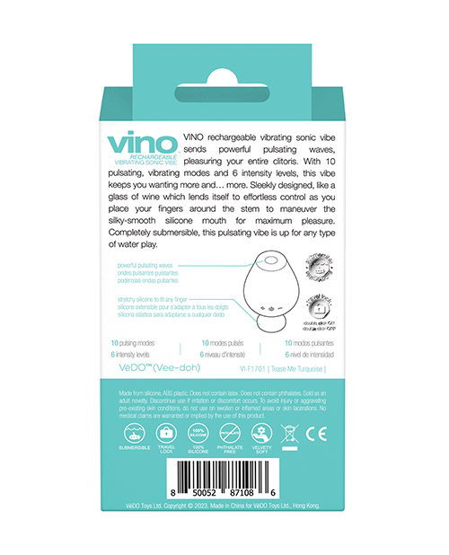 VeDO Vino Rechargeable Sonic Vibe - Turquoise - Image 5
