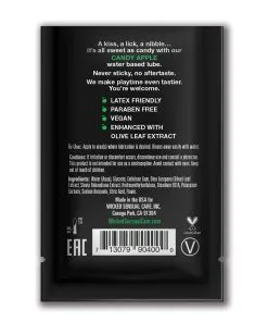 Alternative view of Wicked Sensual Care Aqua Waterbased Lubricant - .1 oz Candy Apple