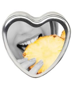 Earthly Body Suntouched Hemp Edible Candle - 4.7 oz Heart Tin Pineapple