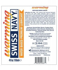 Alternative view of Swiss Navy Warming Water Based Lubricant - 4 oz