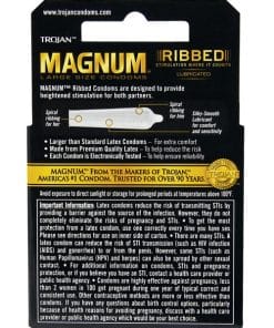 Alternative view of Trojan Magnum Ribbed Condoms - Box of 3