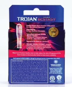 Alternative view of Trojan Double Ecstasy Condoms - Box of 3